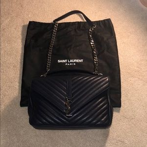 Yves Saint Laurent College Matelasse Shoulder Bag